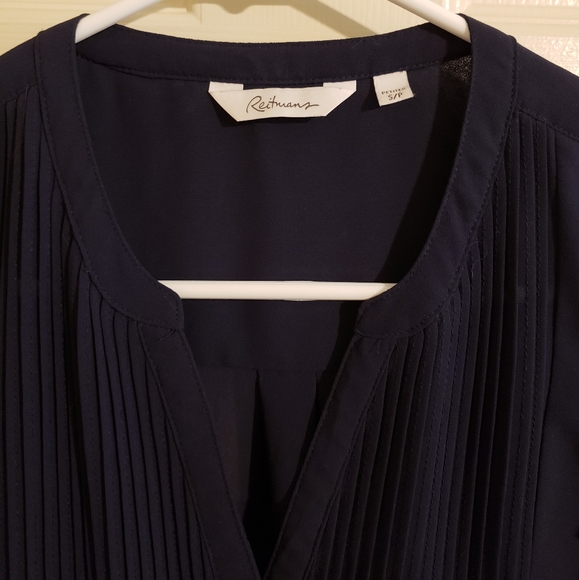 2/$20 Petite Sheer Pleated Cap Sleeve Top - Picture 4 of 12